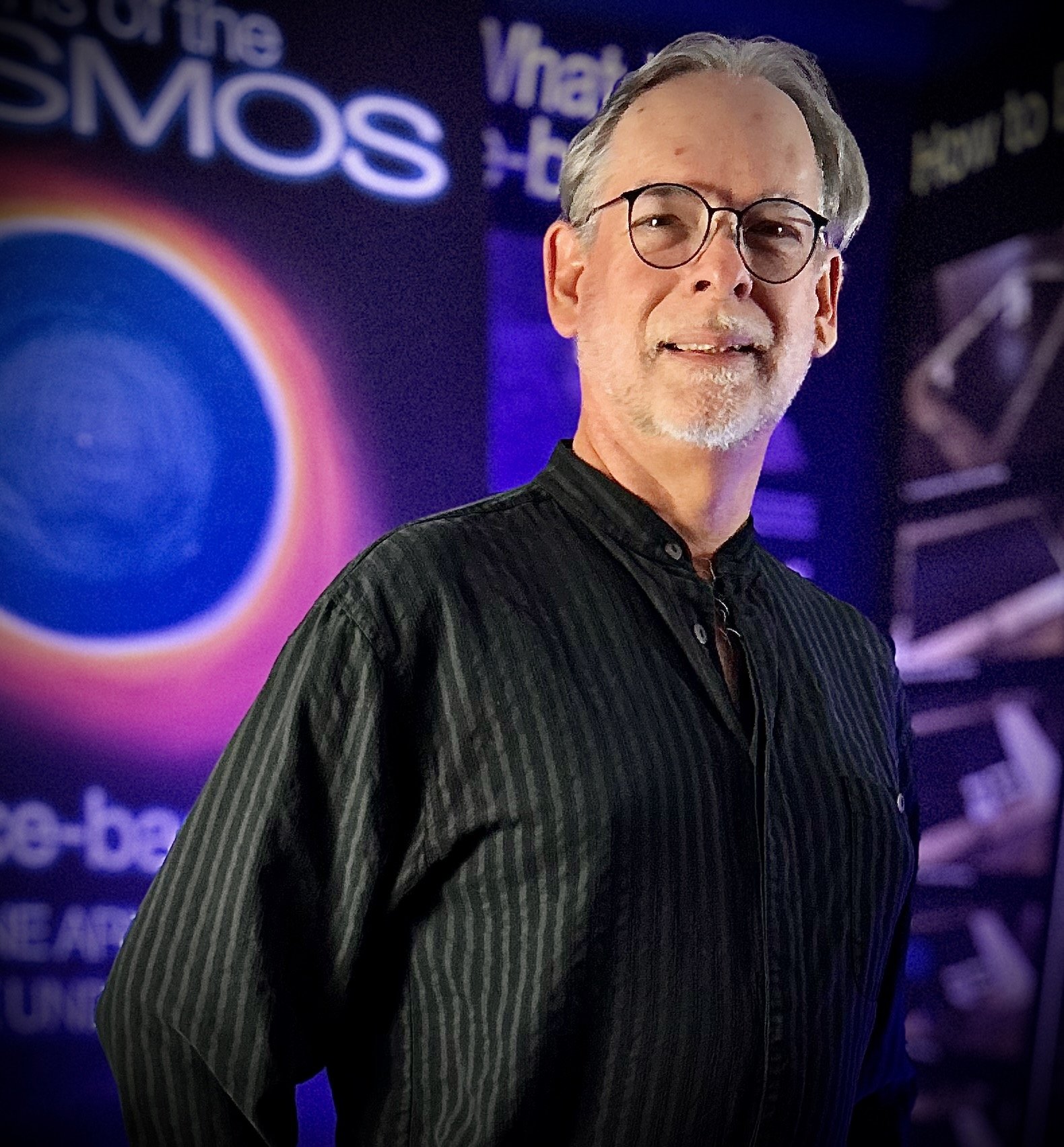 E. Lee Wilson, Jr. with his Visions of the Cosmos display.